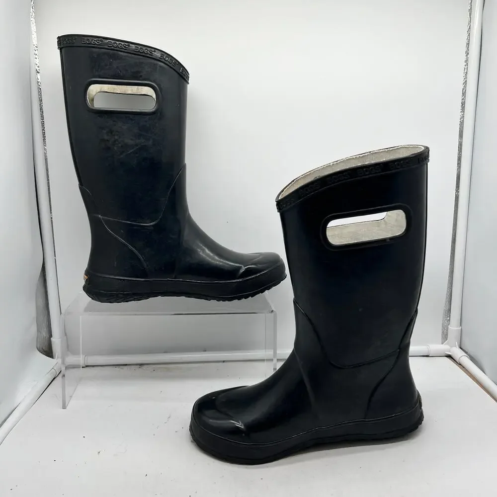 Bogs Boots Kids Youth 3 Rain Rubber Classic Black Pull On